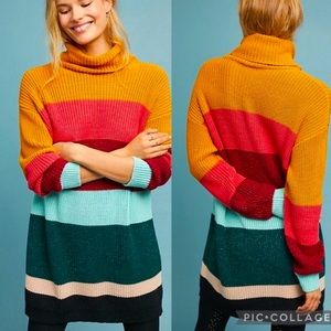 Farm Rio Anthro Striped Sweater Dress XS